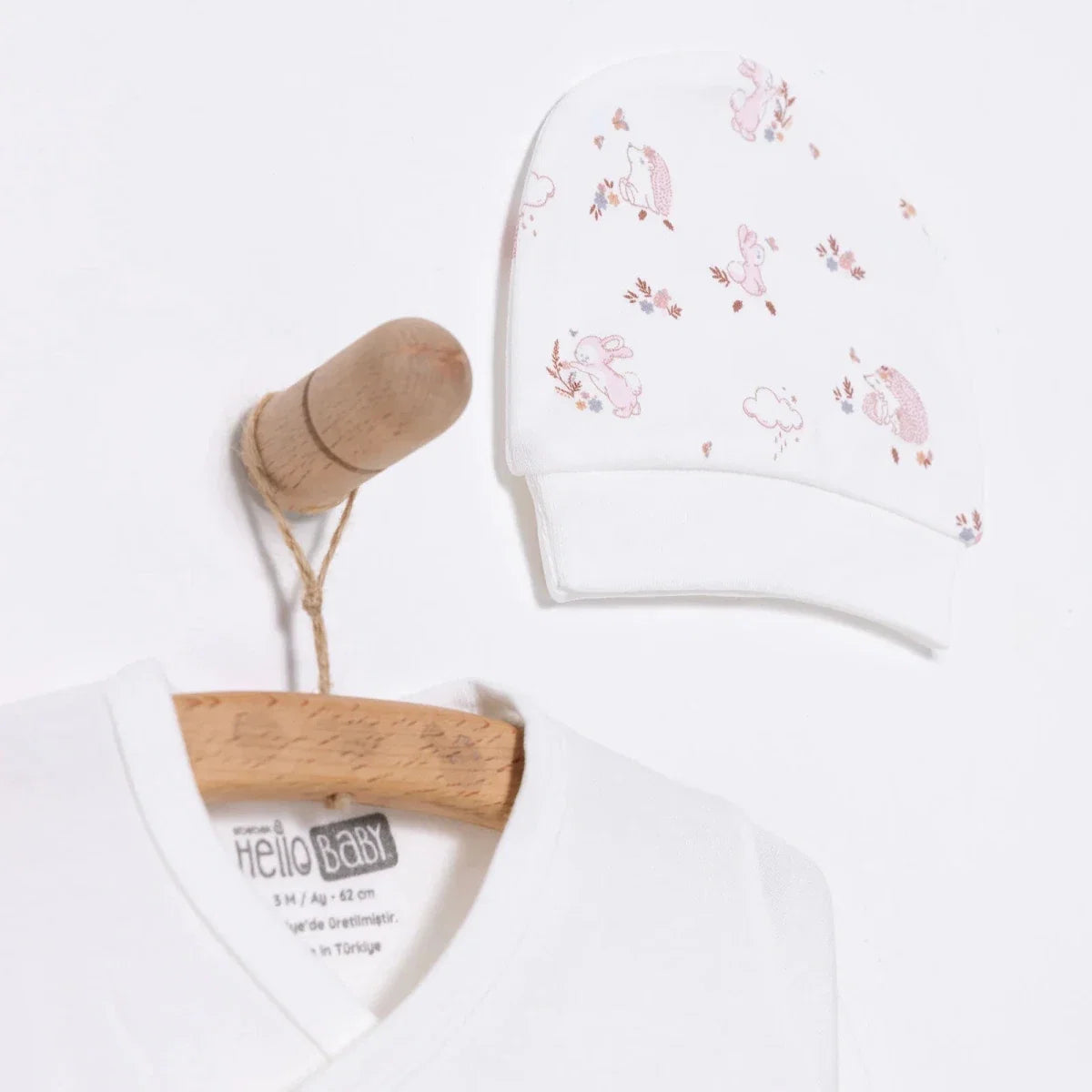 HelloBaby Newborn Baby Girl Set - Ecru