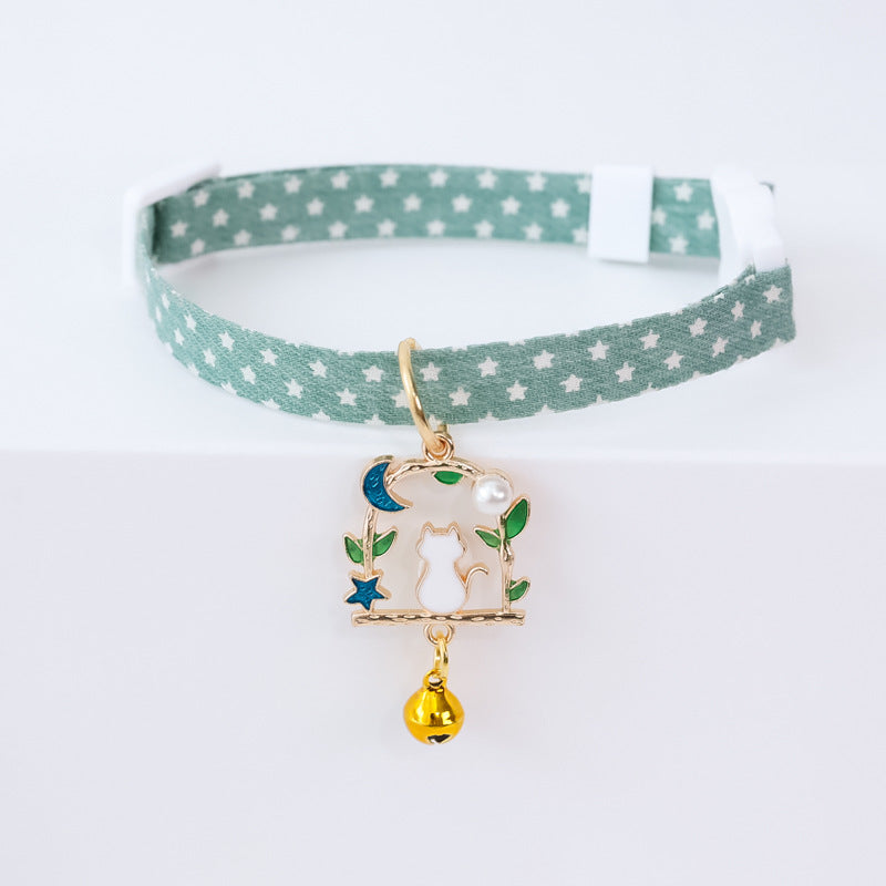 Dog Collar Cute Adjustable Silent Moon Accessory