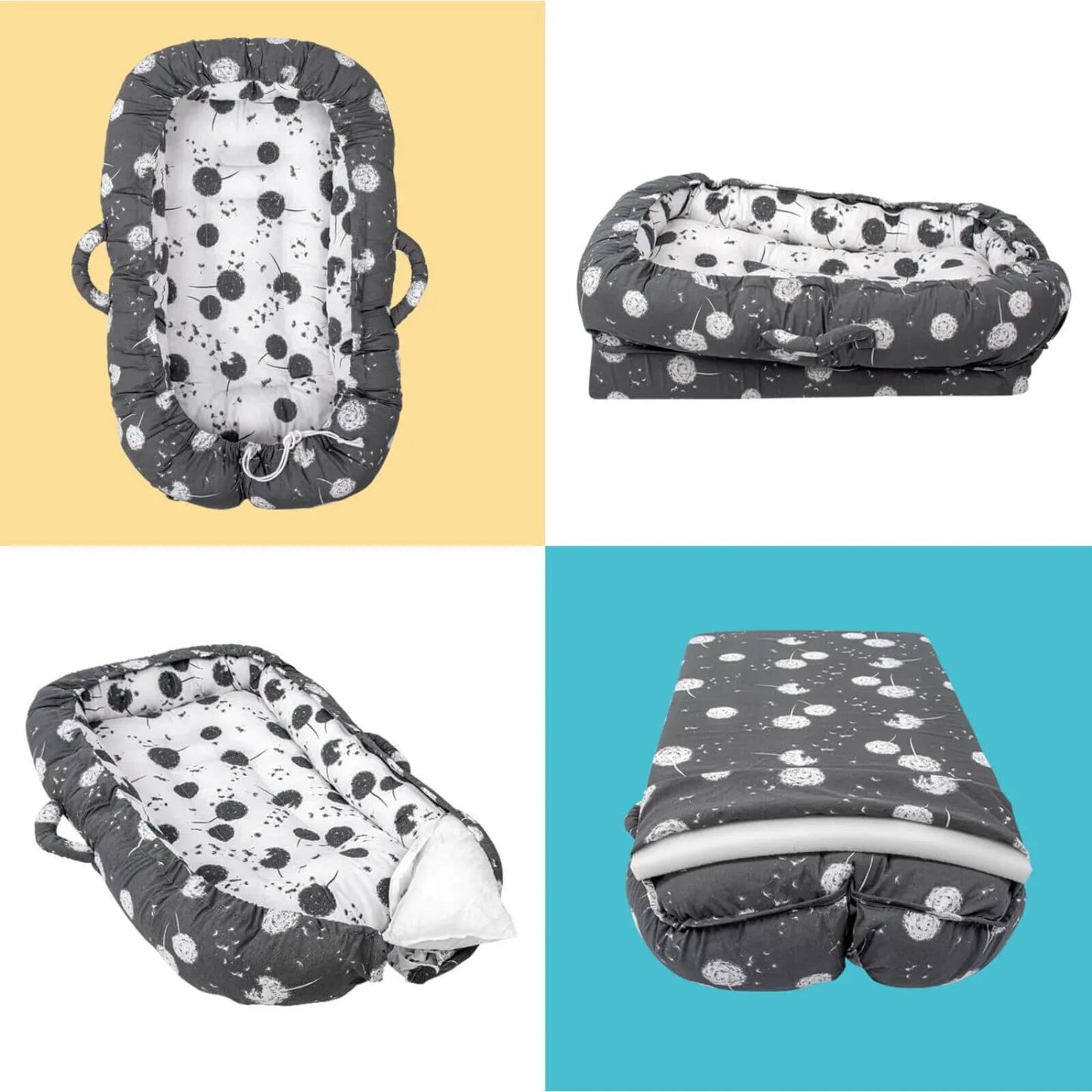baby plus Mother Side Baby Reflux Bed - Dandelion