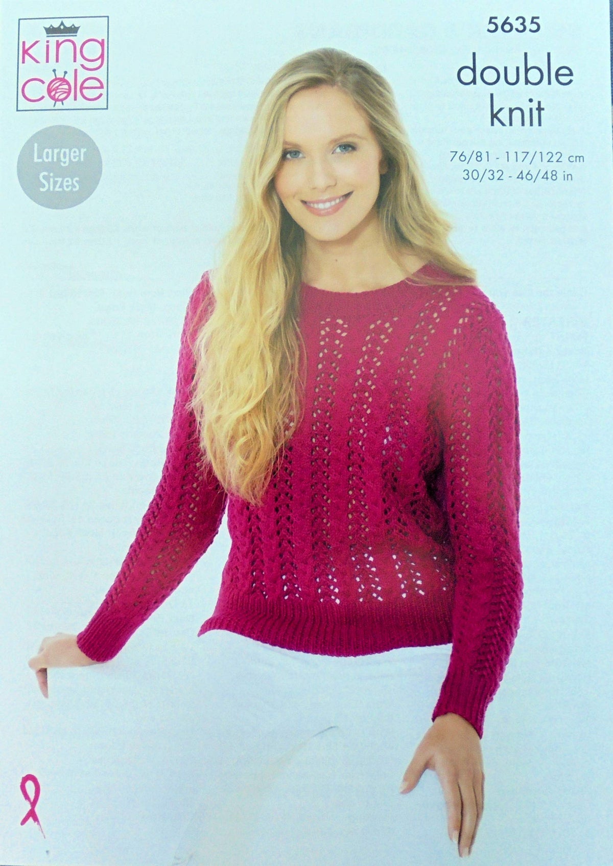 King Cole Knitting Pattern Ladies Lacy Cardigans and Jumper in Cottonsoft DK 5635 Multicoloured