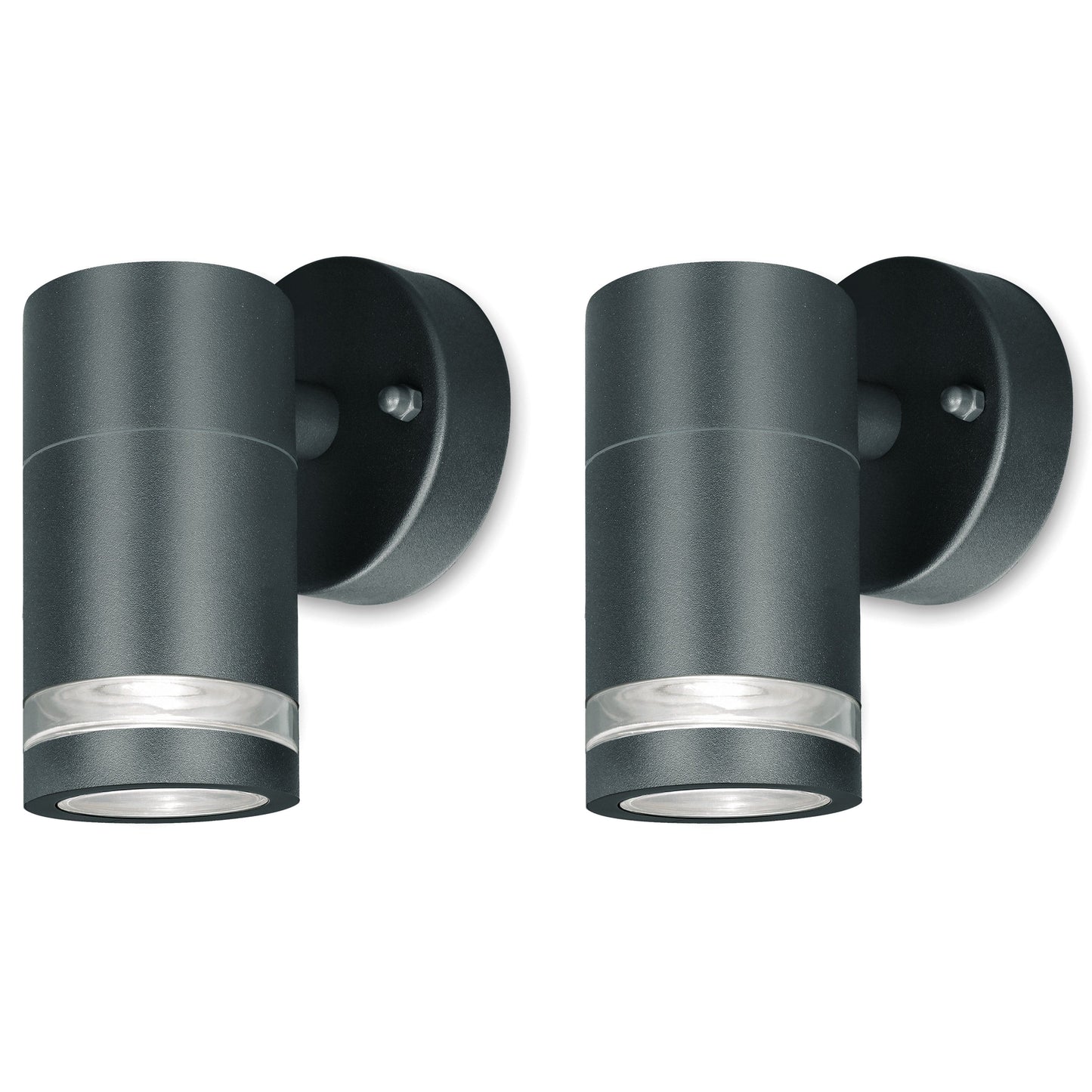 4lite Marinus GU10 Single Direction Outdoor Wall Light without PIR - Anthracite