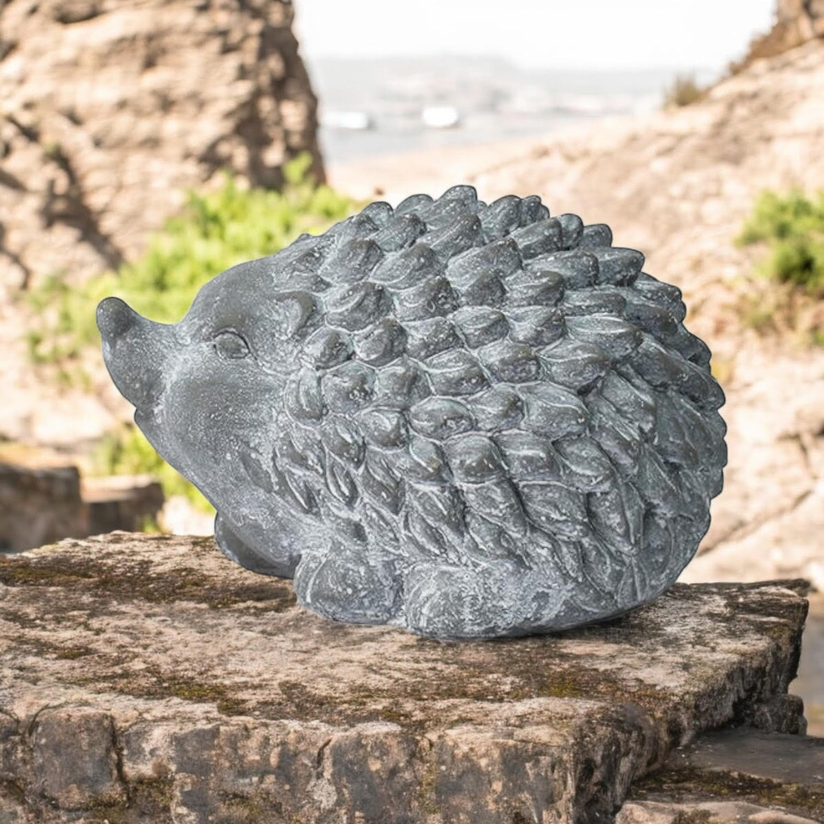 21CM GREY CEMENT HEDGEHOG
