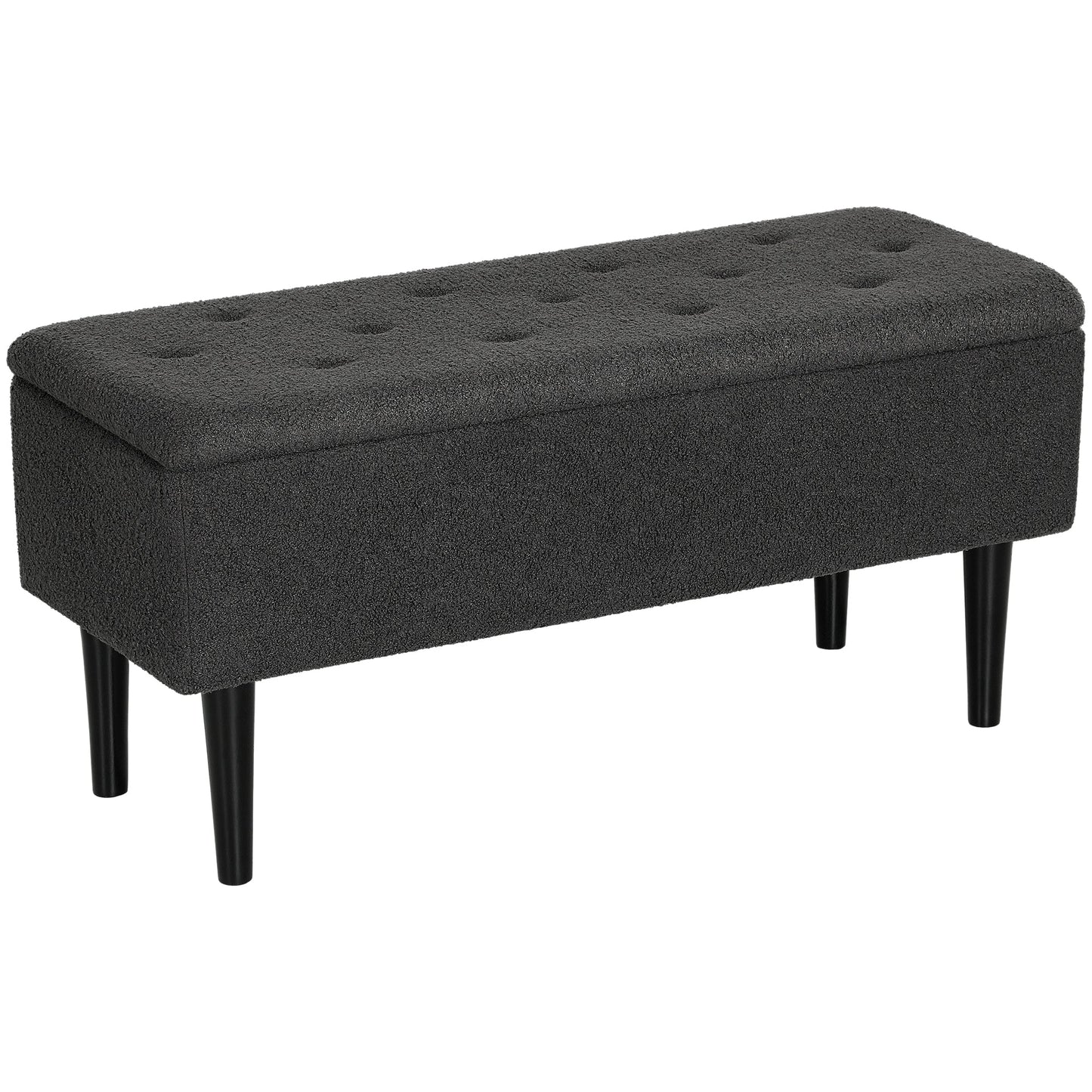 HOMCOM 15" Ottoman Storage Box with 47L Storage Capacity