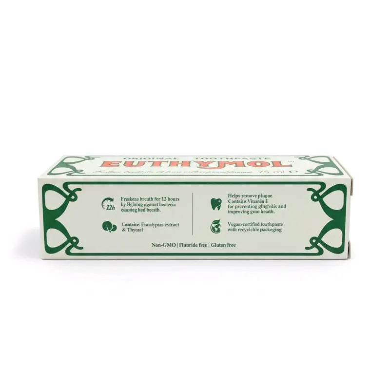 Euthymol Original Toothpaste (2 Pack) for Intense Fresh Breath & Oral Health Daily Dental Care 75ml / 2.54 oz Each