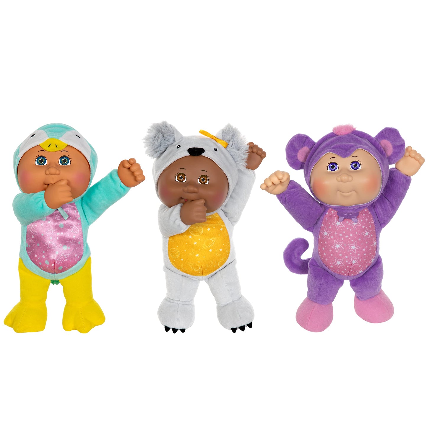 Cabbage Patch Kids Space Friends 3-Pack - 9-Inch Collectible Cuties: Mercury Monkey, Pluto Penguin, Nova Koala - Amazon Exclusive