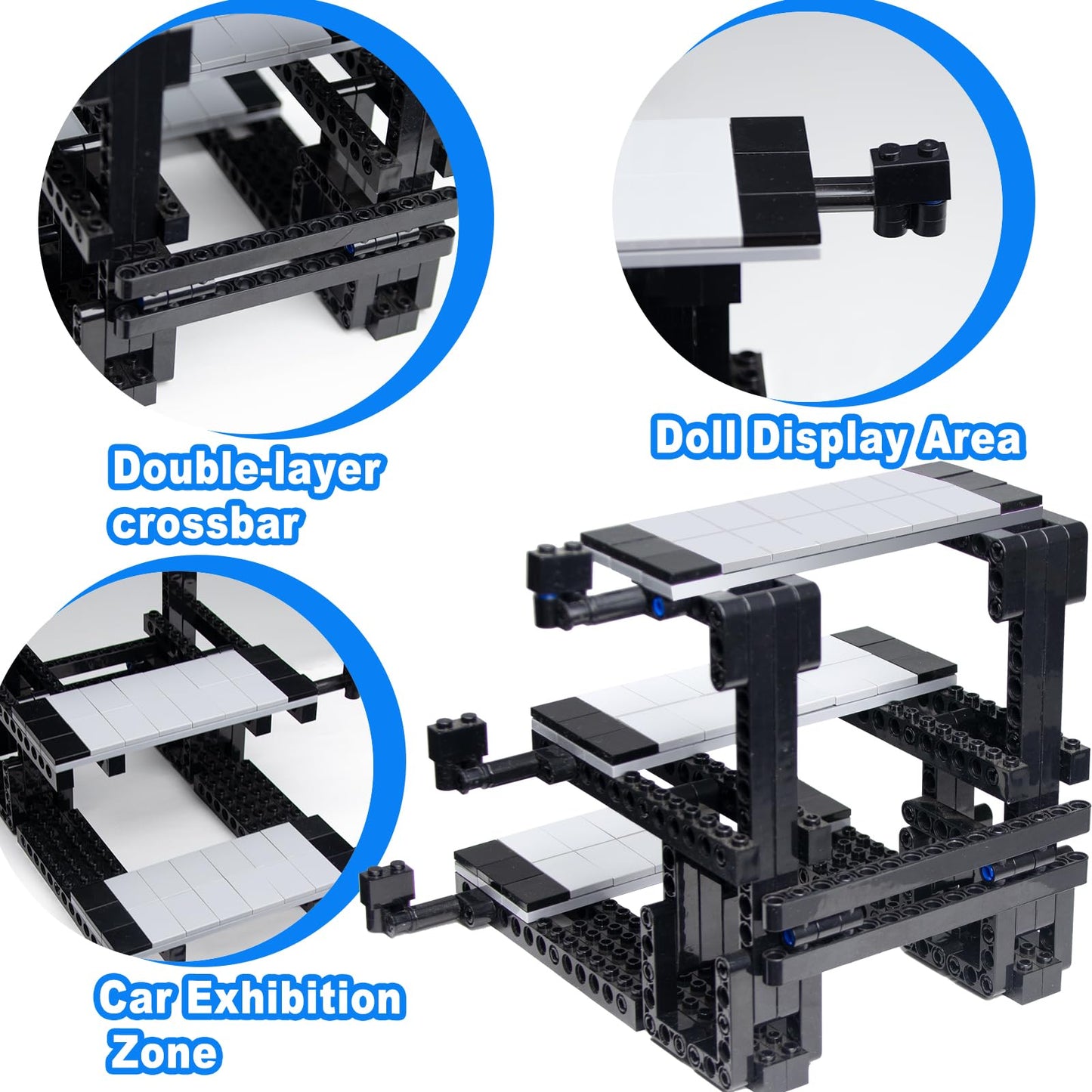 Cabeeskii Car Display Stand – 3-Layer LEGO Speed Champions Compatible (2 Pack)