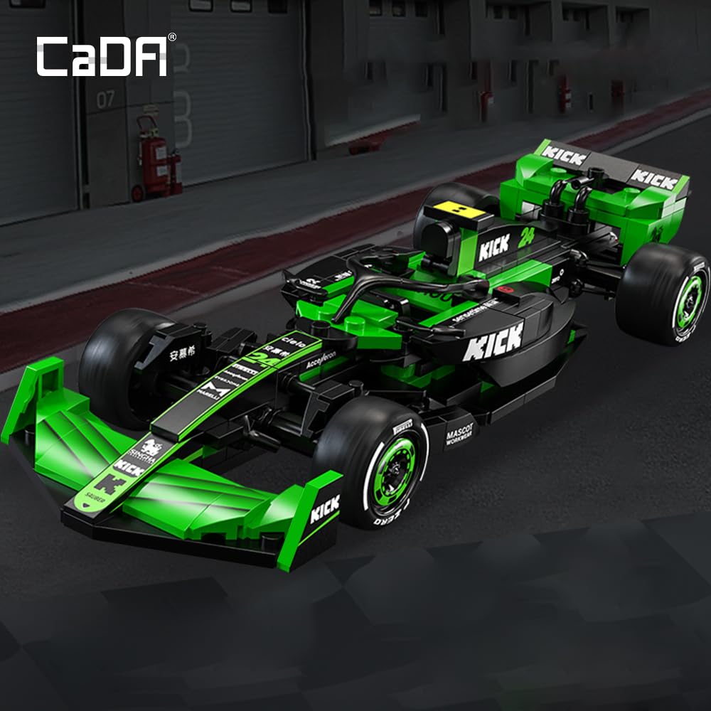 CaDA C55032W Kick Sauber F1 Team C44 Racing Building Set - 1:24 Scale, 314 pcs
