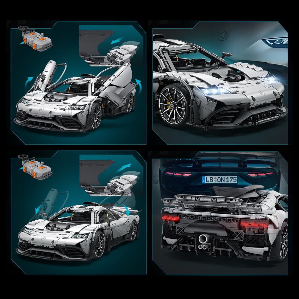 CaDA C61503W Mercedes-AMG One 1:8 Building Block Set – 3295 Pcs, Ejection Start Gameplay