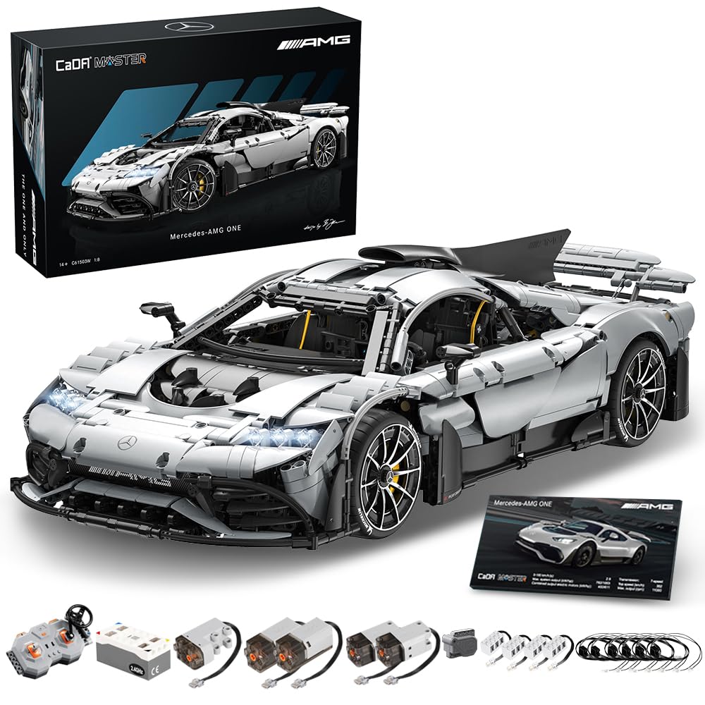 CaDA C61503W Mercedes-AMG One 1:8 Building Block Set – 3295 Pcs, Ejection Start Gameplay