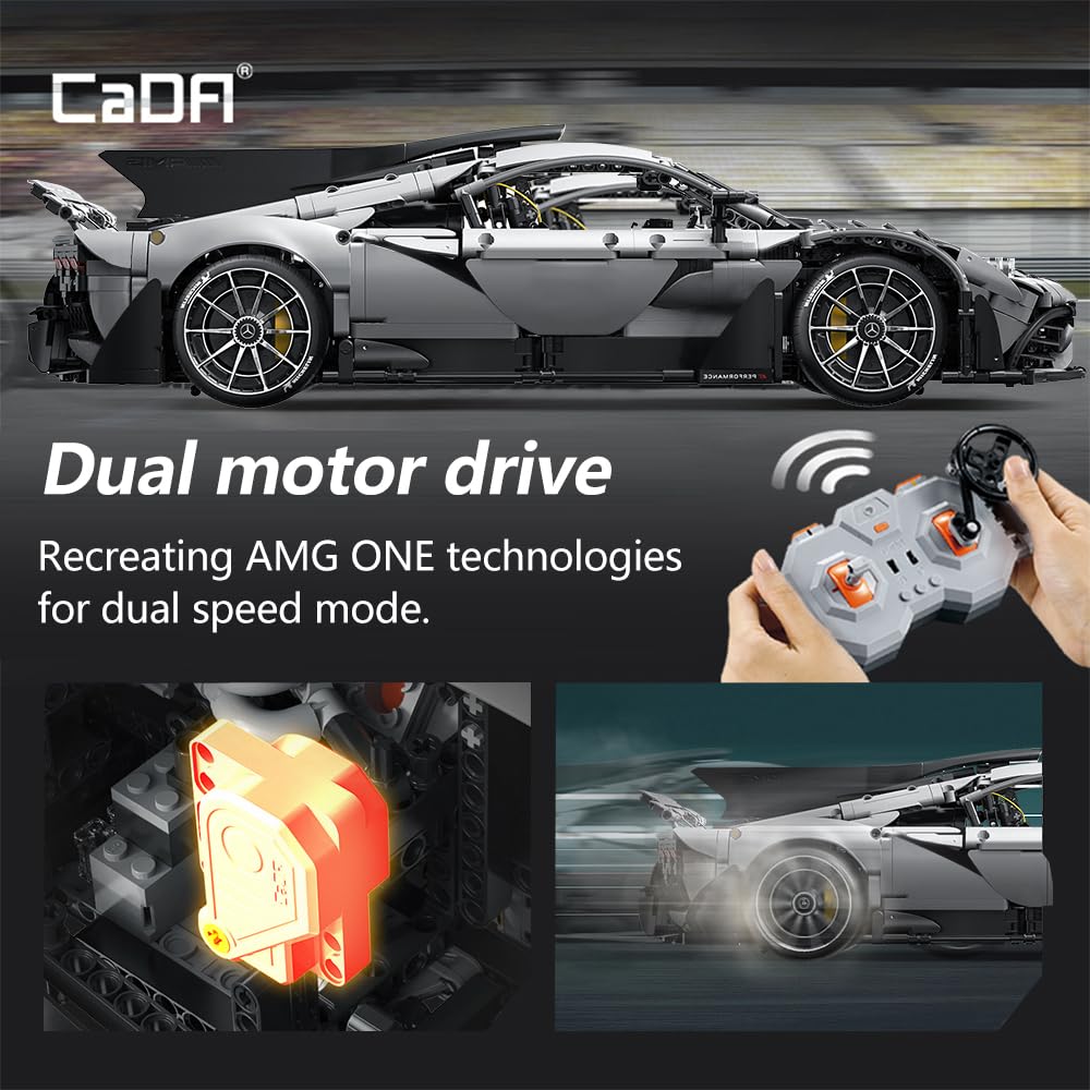 CaDA C61503W Mercedes-AMG One 1:8 Building Block Set – 3295 Pcs, Ejection Start Gameplay