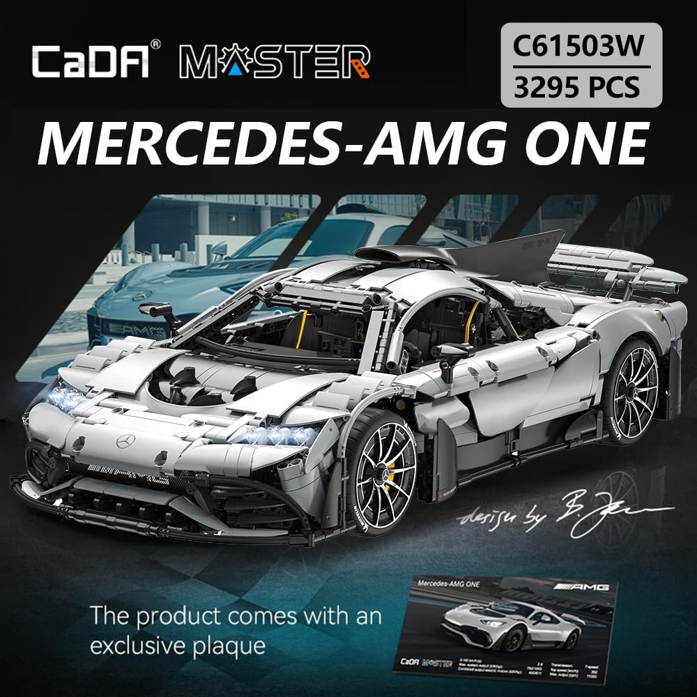 CaDA C61503W Mercedes-AMG One 1:8 Building Block Set – 3295 Pcs, Ejection Start Gameplay
