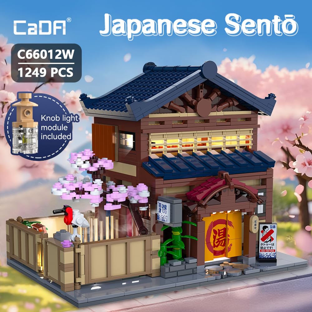 CaDA C66012W Japanese Hot Spring Hotel Building Block Model – 1,249 Pieces