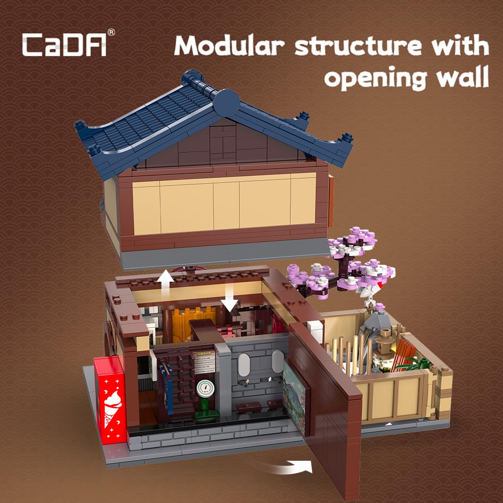 CaDA C66012W Japanese Hot Spring Hotel Building Block Model – 1,249 Pieces
