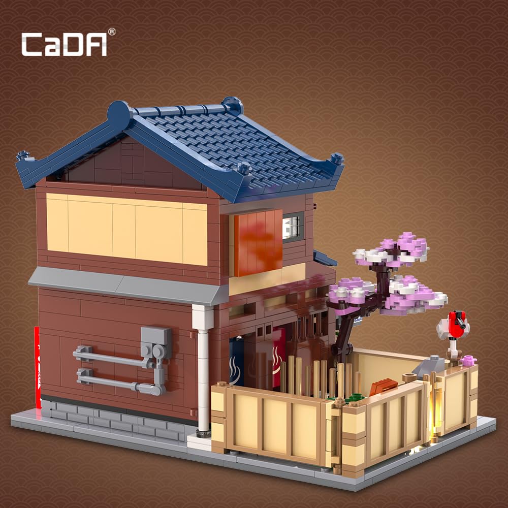 CaDA C66012W Japanese Hot Spring Hotel Building Block Model – 1,249 Pieces