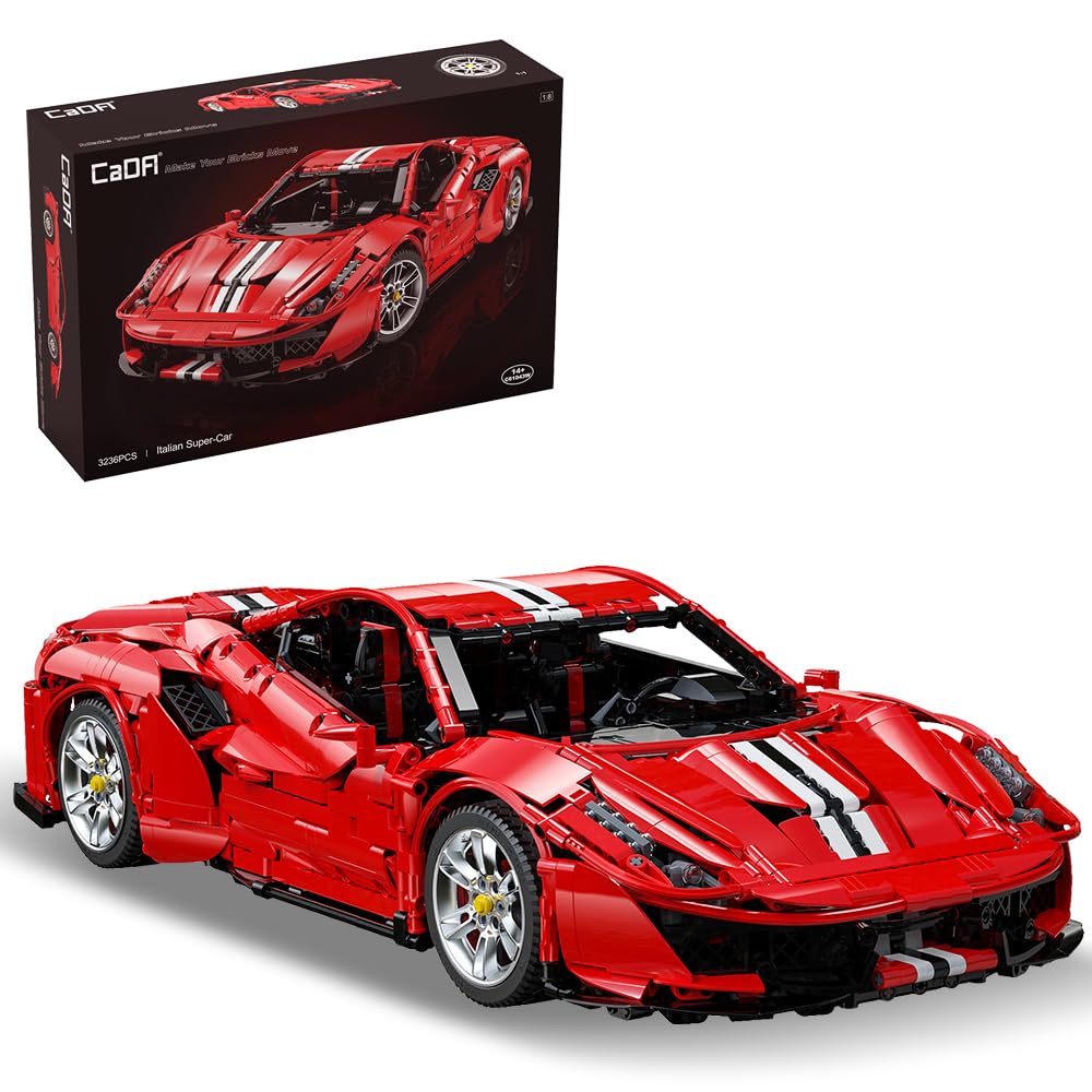 CaDA Master C61043W 1:8 Super Car Building Kit – 3236 Pcs for Adults & Teens