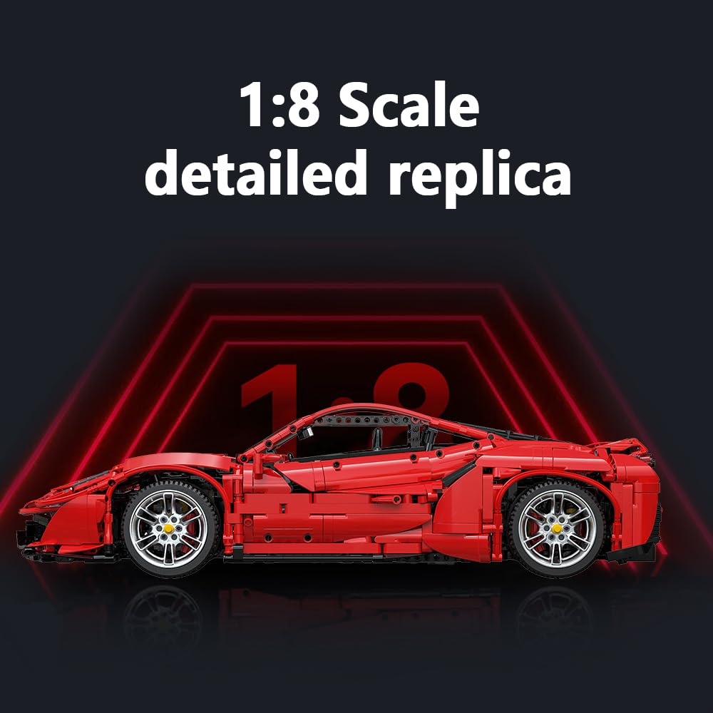 CaDA Master C61043W 1:8 Super Car Building Kit – 3236 Pcs for Adults & Teens