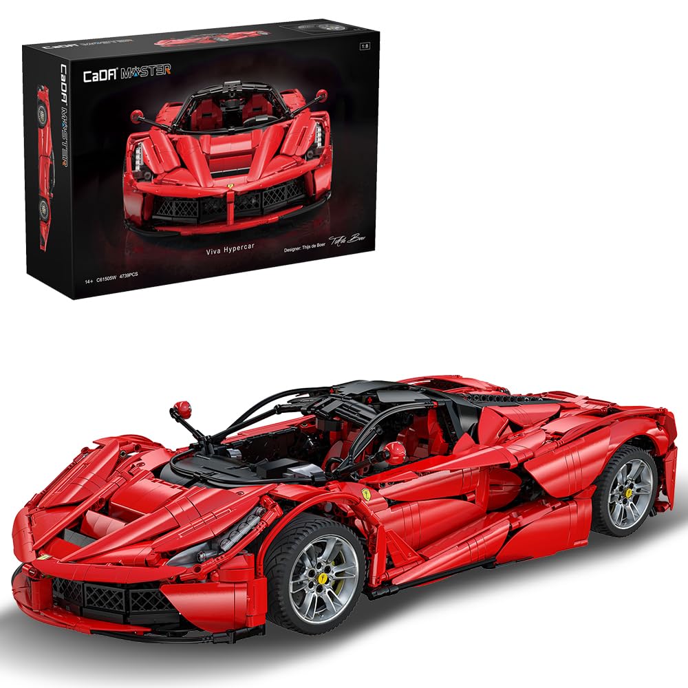 CaDA Master C61505W LaFer 1:8 Scale Supercar Kit — 4739 Pcs, Designed by Thijs de Boer