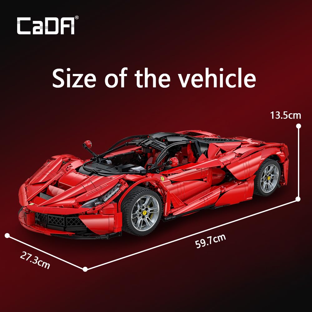 CaDA Master C61505W LaFer 1:8 Scale Supercar Kit — 4739 Pcs, Designed by Thijs de Boer
