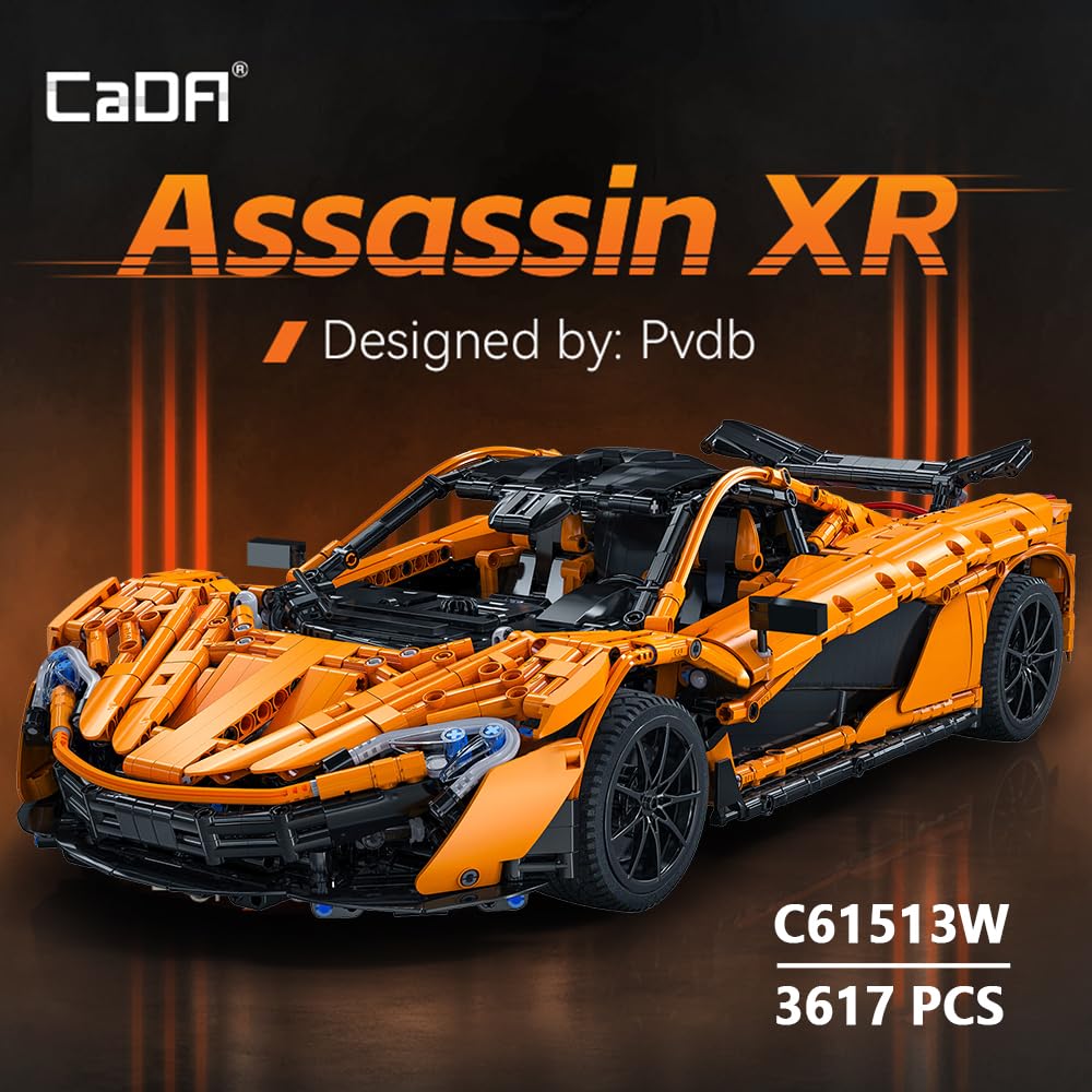CaDA Master C61513W Assassin XR 1:10 Scale — 3,617-Piece Building Block Model for Adults