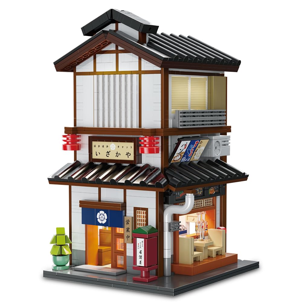 CaDA Master C66019W Yakitori Izakaya House – 1,195-Piece LED Brick Kit for Adults