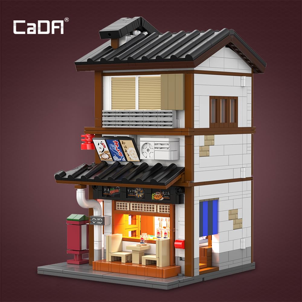 CaDA Master C66019W Yakitori Izakaya House – 1,195-Piece LED Brick Kit for Adults