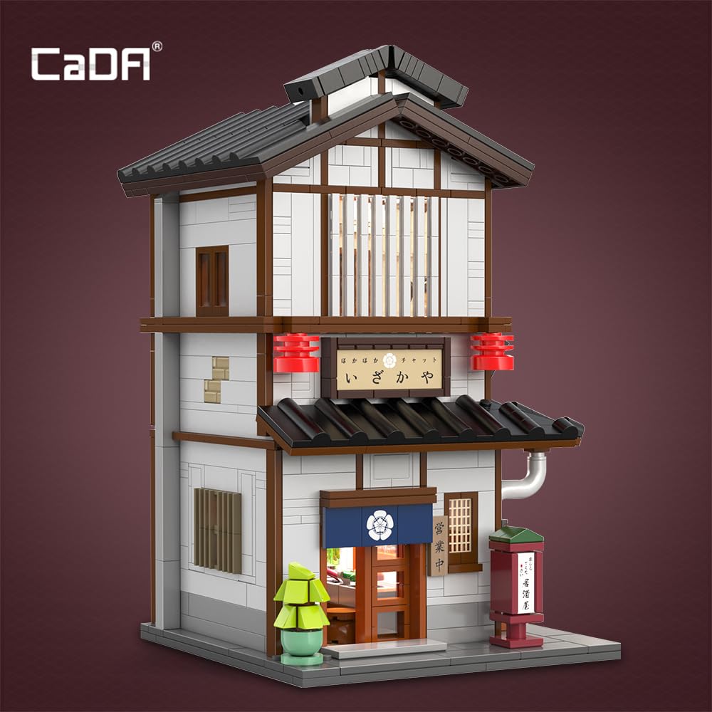 CaDA Master C66019W Yakitori Izakaya House – 1,195-Piece LED Brick Kit for Adults