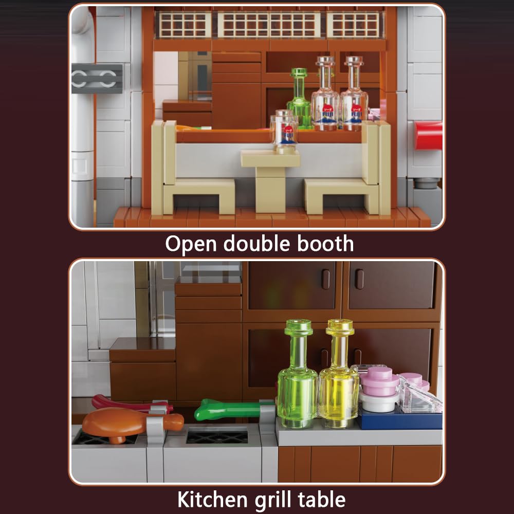 CaDA Master C66019W Yakitori Izakaya House – 1,195-Piece LED Brick Kit for Adults