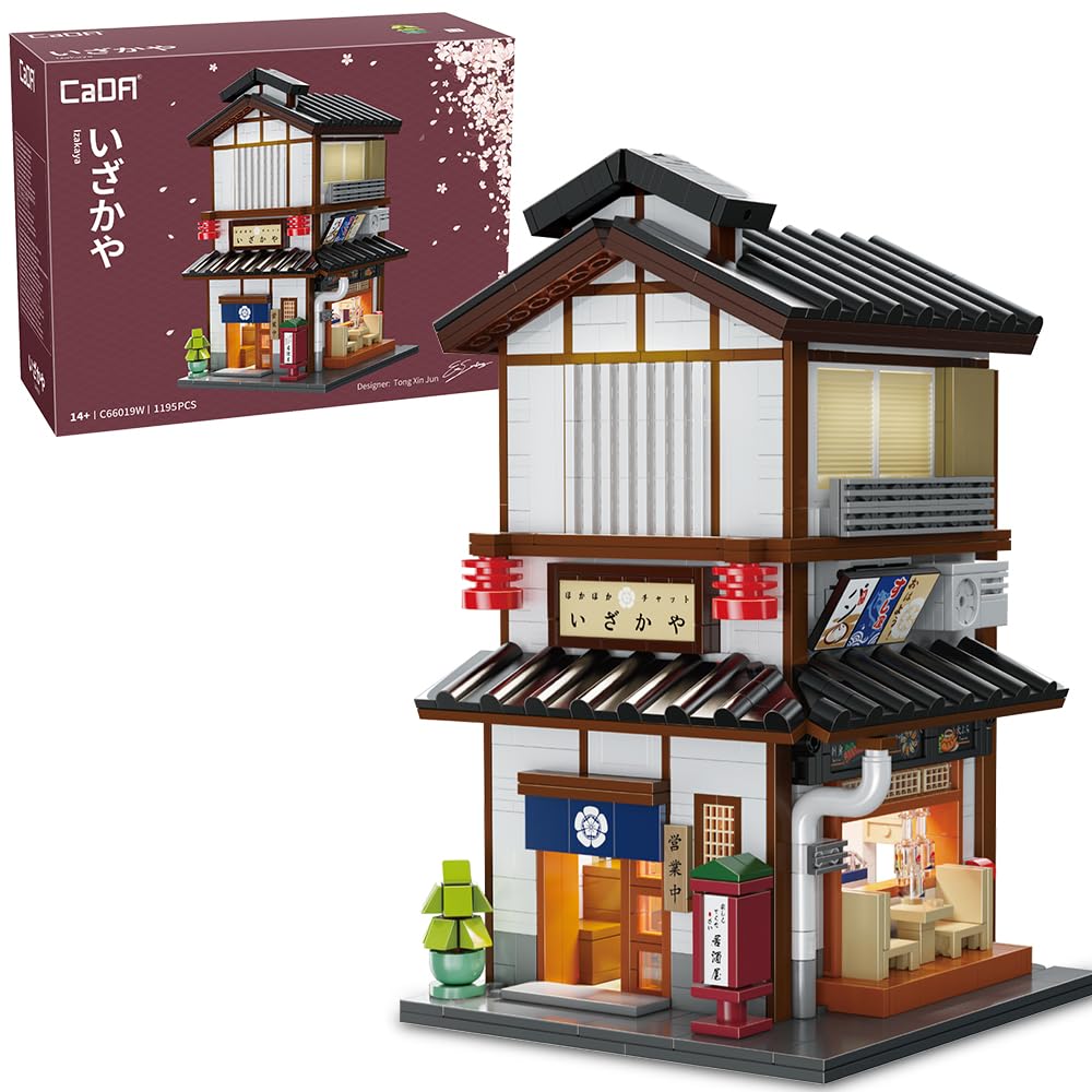 CaDA Master C66019W Yakitori Izakaya House – 1,195-Piece LED Brick Kit for Adults