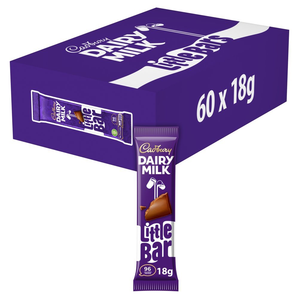 Cadbury Dairy Milk Little Bar, 18g (Case of 60)