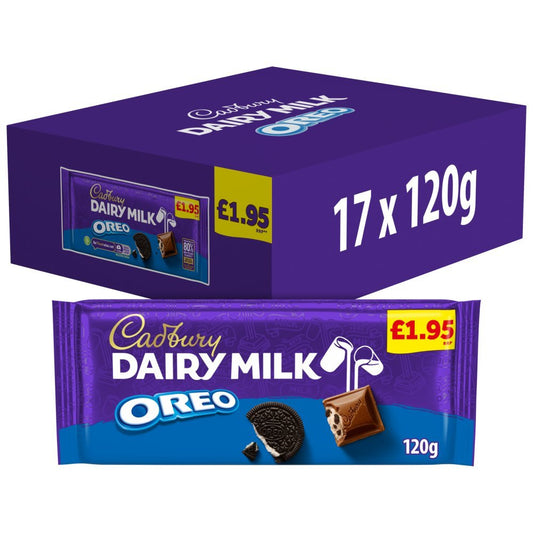 Cadbury Dairy Milk Oreo Chocolate Bar 120g (Case of 17)