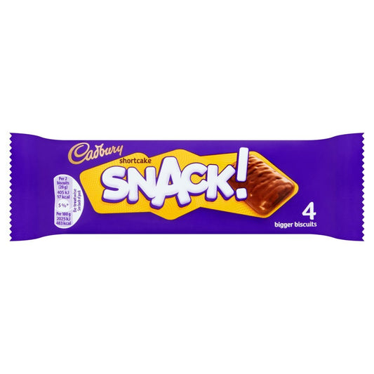 Cadbury Snack Shortcake Chocolate Biscuit, 40g (Case of 36)
