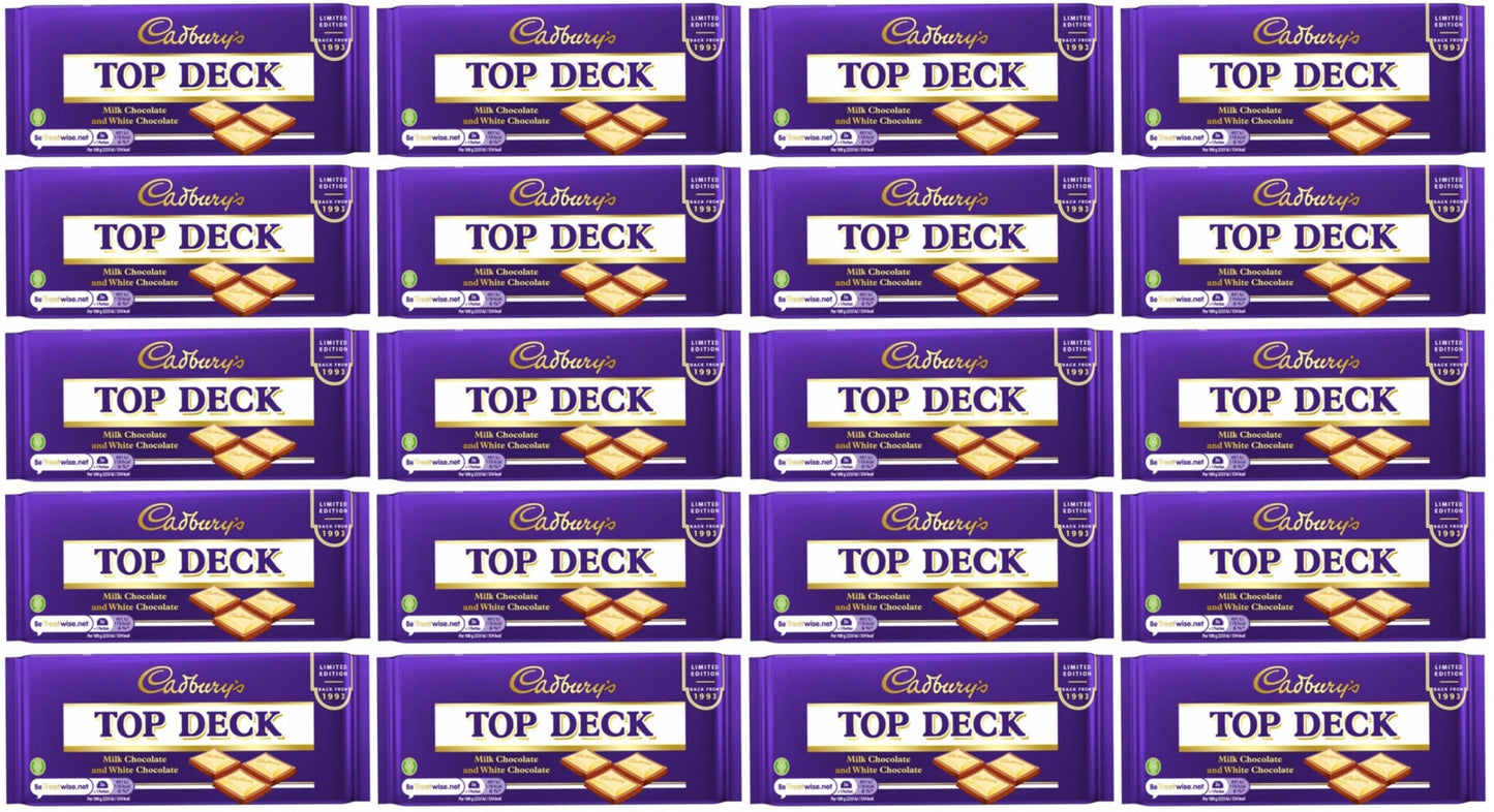 20 x Cadbury Top Deck Chocolate Bar 110G