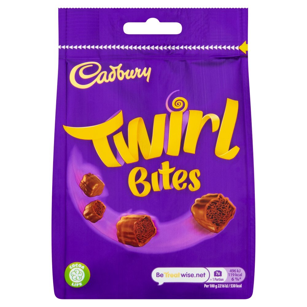 Cadbury Twirl Bites Chocolate Bag PMP 95g (Case of 10)