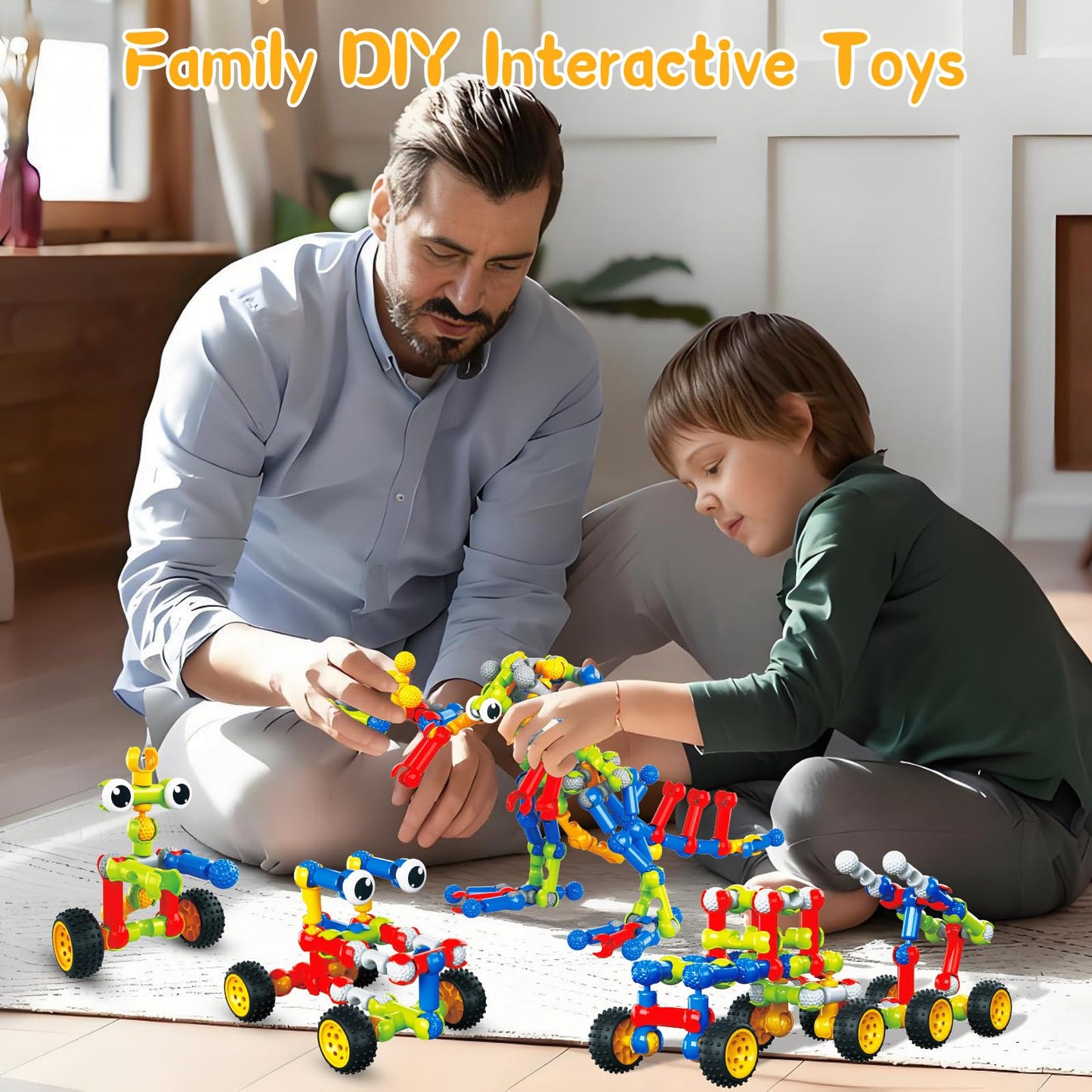 Caferria Building Blocks STEM Toys – 142 Pcs for 3–8 Years