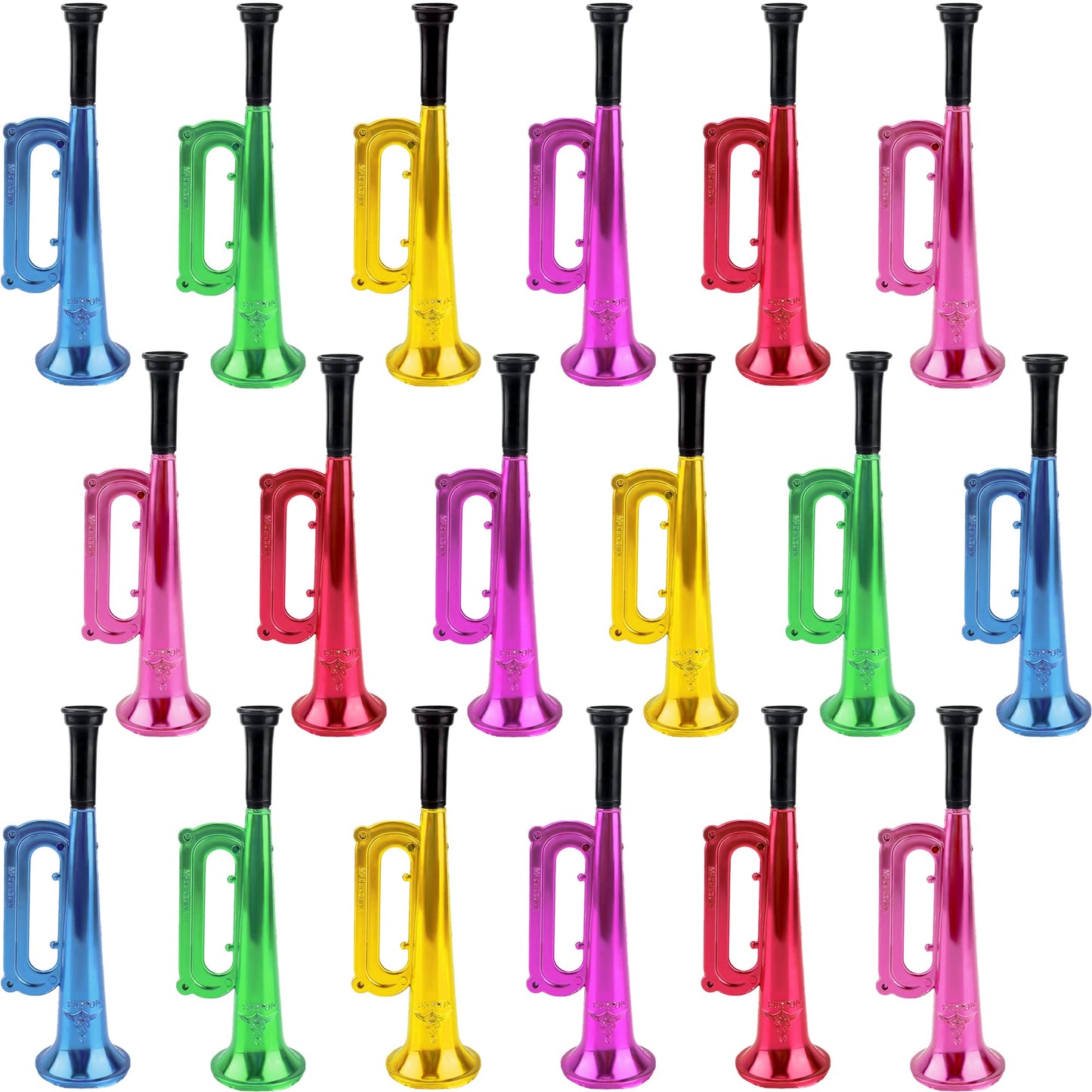 Cagemoga 18-Pack Kid Trumpet – 7-Inch Mini Trumpet Toys for Kids, Party Favors
