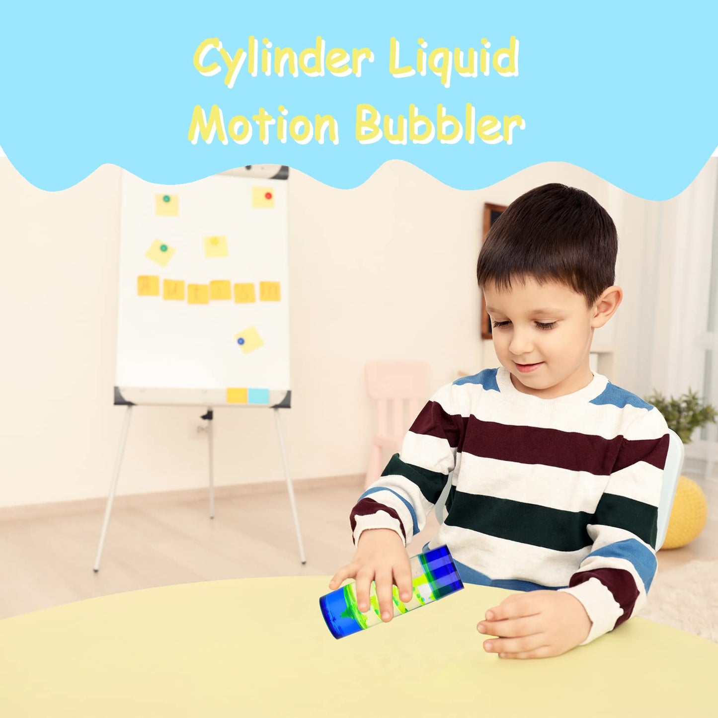 CAILINK Liquid Motion Bubbler – Cylinder Timer for Sensory Play & Desk Decor