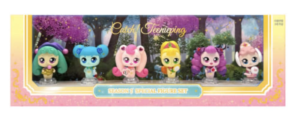 Caincosmetic Catch Teenieping Season 2 Figure Set – 6 Mini Figures for Collectors