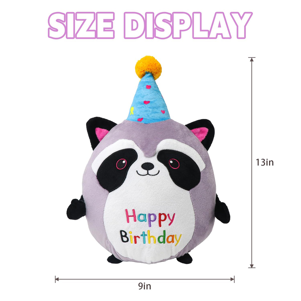 CAIYUEGG Raccoon Plush Toy 10 Inch – Soft, Cute Birthday Gift & Home Decor