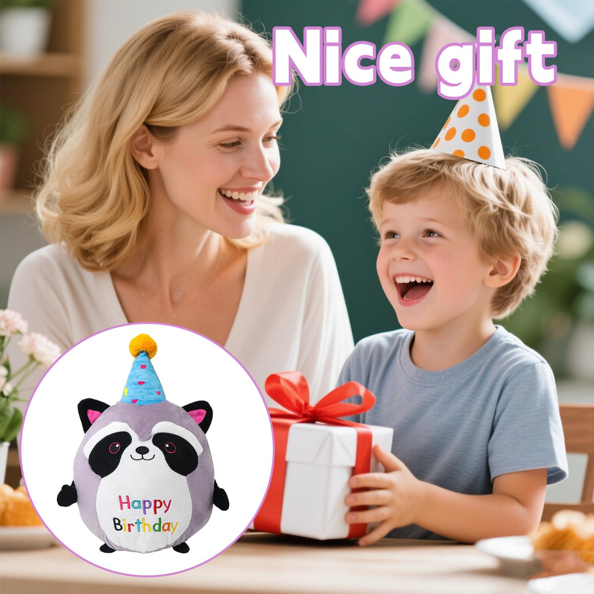 CAIYUEGG Raccoon Plush Toy 10 Inch – Soft, Cute Birthday Gift & Home Decor