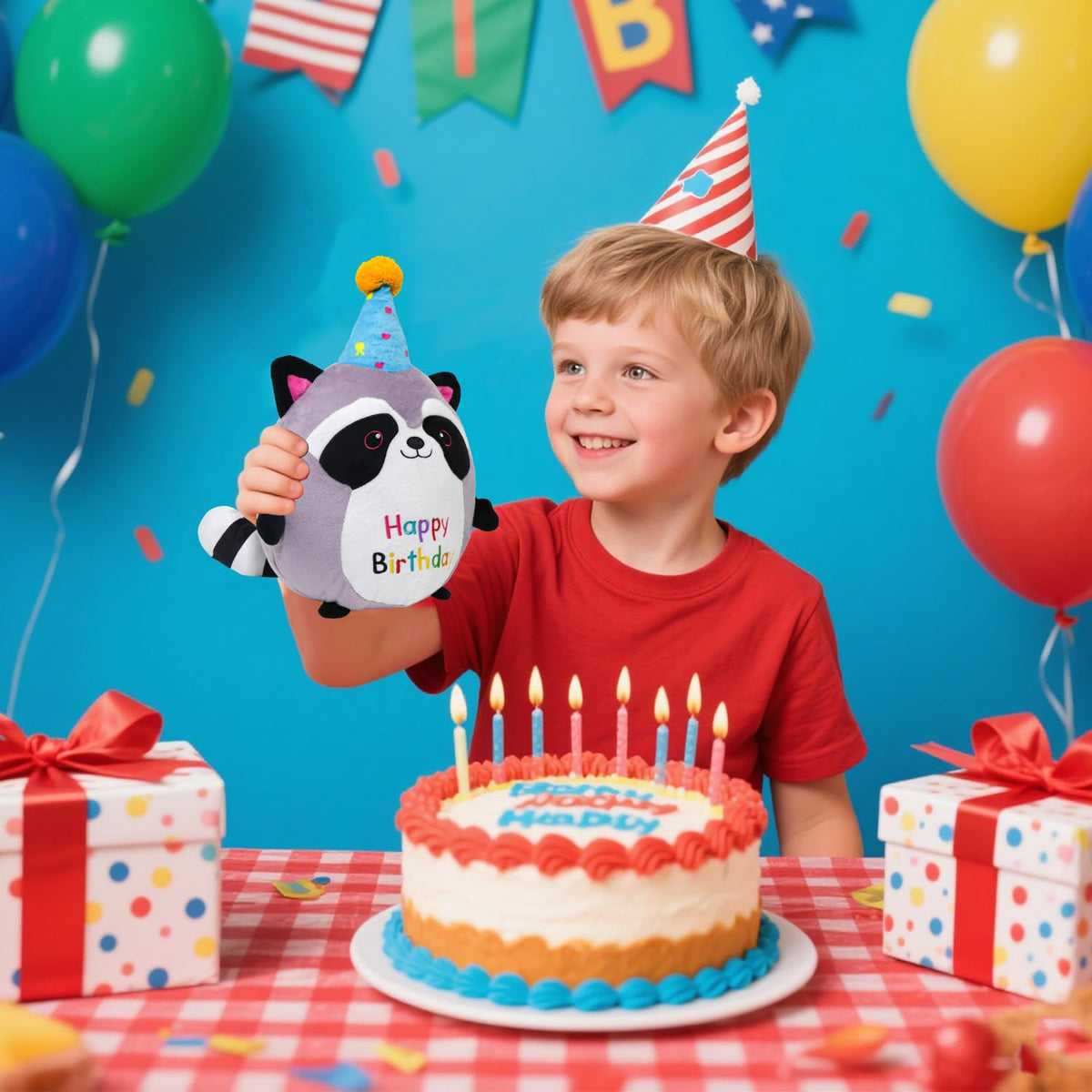 CAIYUEGG Raccoon Plush Toy 10 Inch – Soft, Cute Birthday Gift & Home Decor