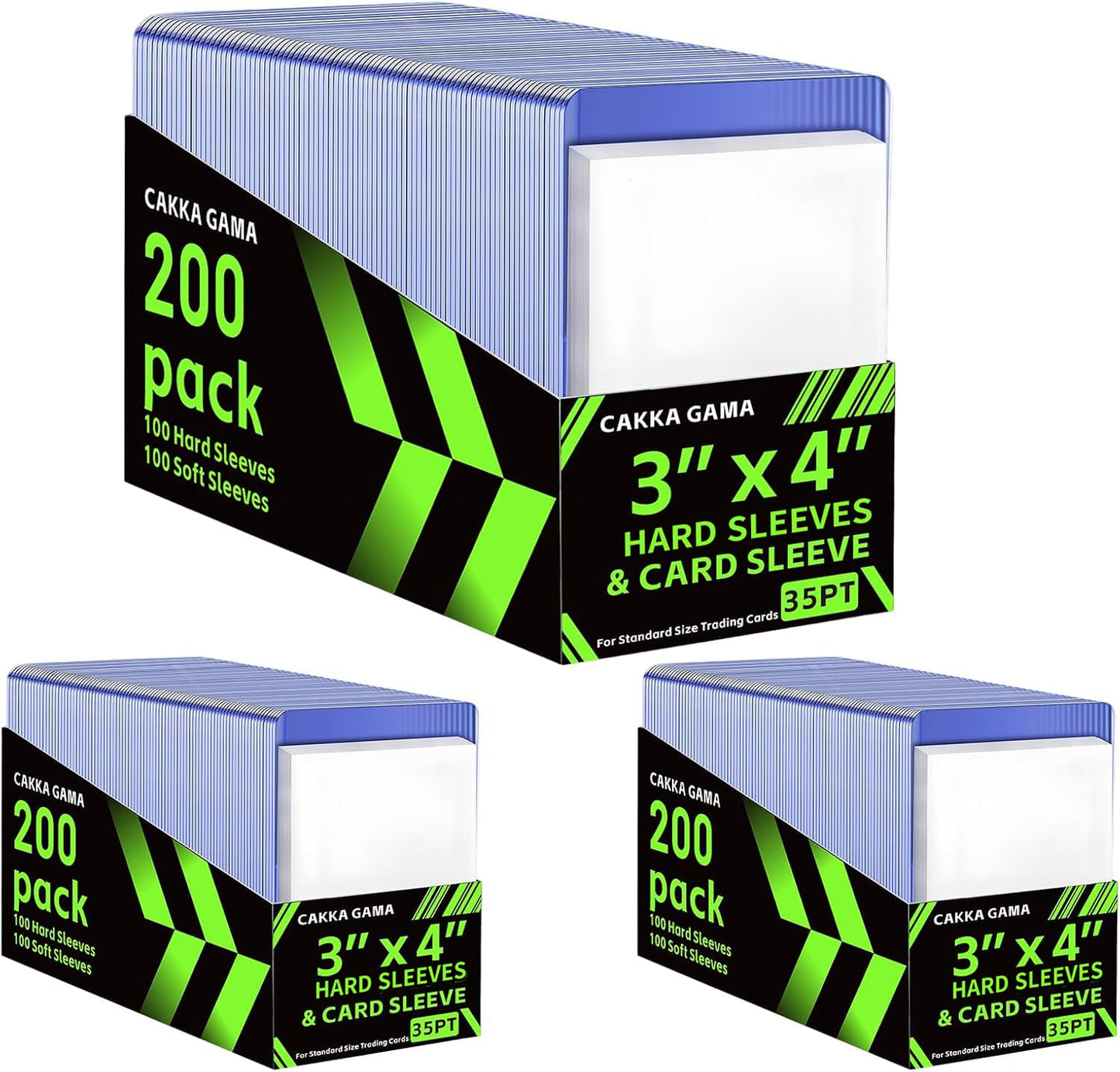 CAKKAGAMA 600Pcs Card Sleeves Pack – Hard & Soft Protectors