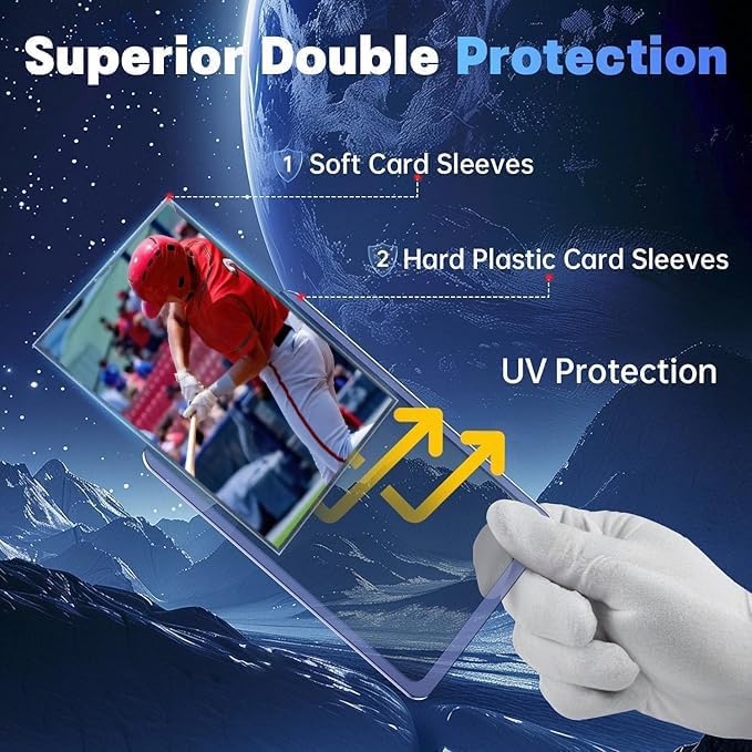 CAKKAGAMA 600Pcs Card Sleeves Pack – Hard & Soft Protectors