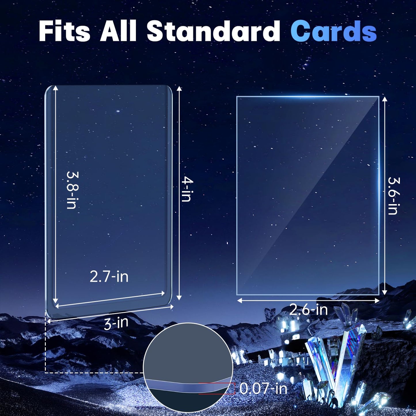 CAKKAGAMA 600Pcs Card Sleeves Pack – Hard & Soft Protectors