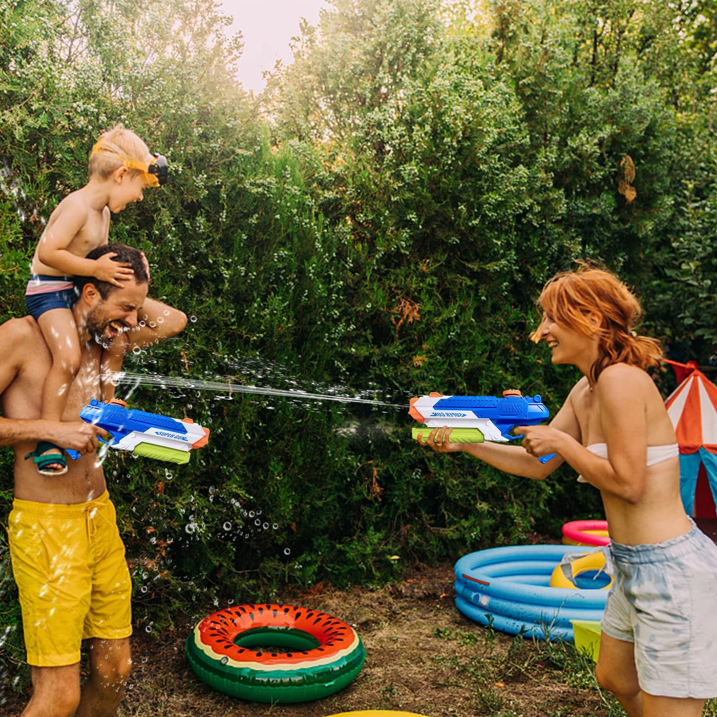 Cakuni Water Guns for Kids – 2 Pack, 400cc, 30ft Soaker Squirt Guns for Pool Beach