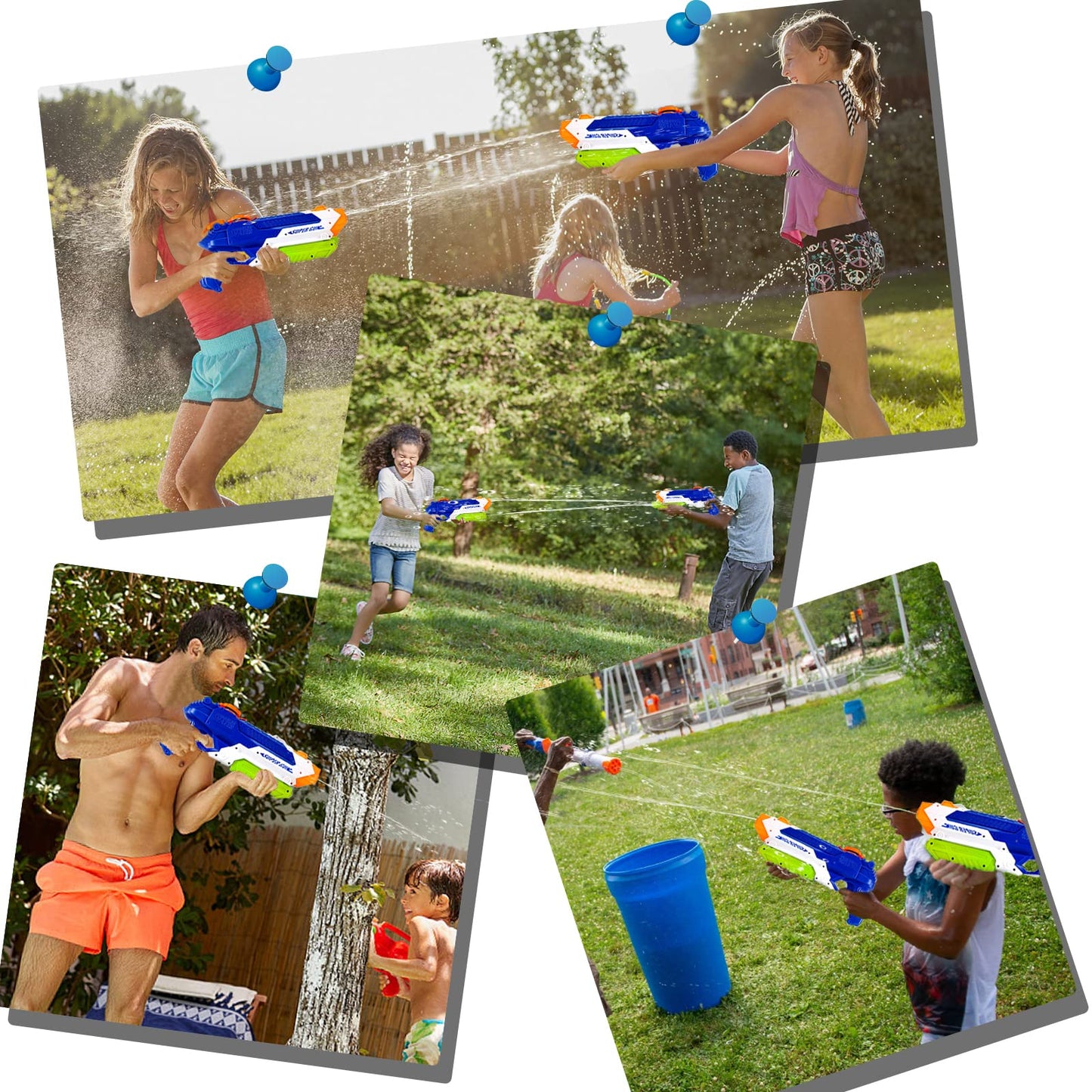 Cakuni Water Guns for Kids – 2 Pack, 400cc, 30ft Soaker Squirt Guns for Pool Beach