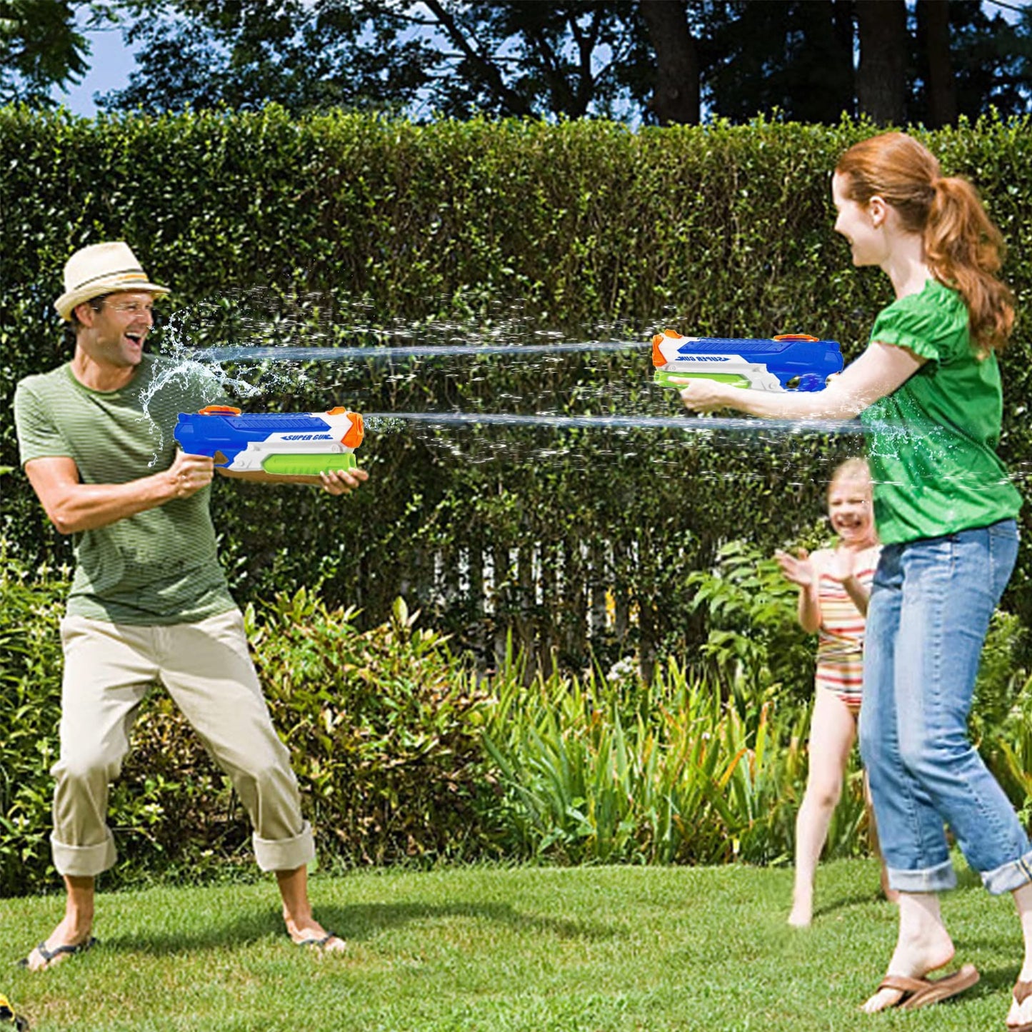 Cakuni Water Guns for Kids – 2 Pack, 400cc, 30ft Soaker Squirt Guns for Pool Beach