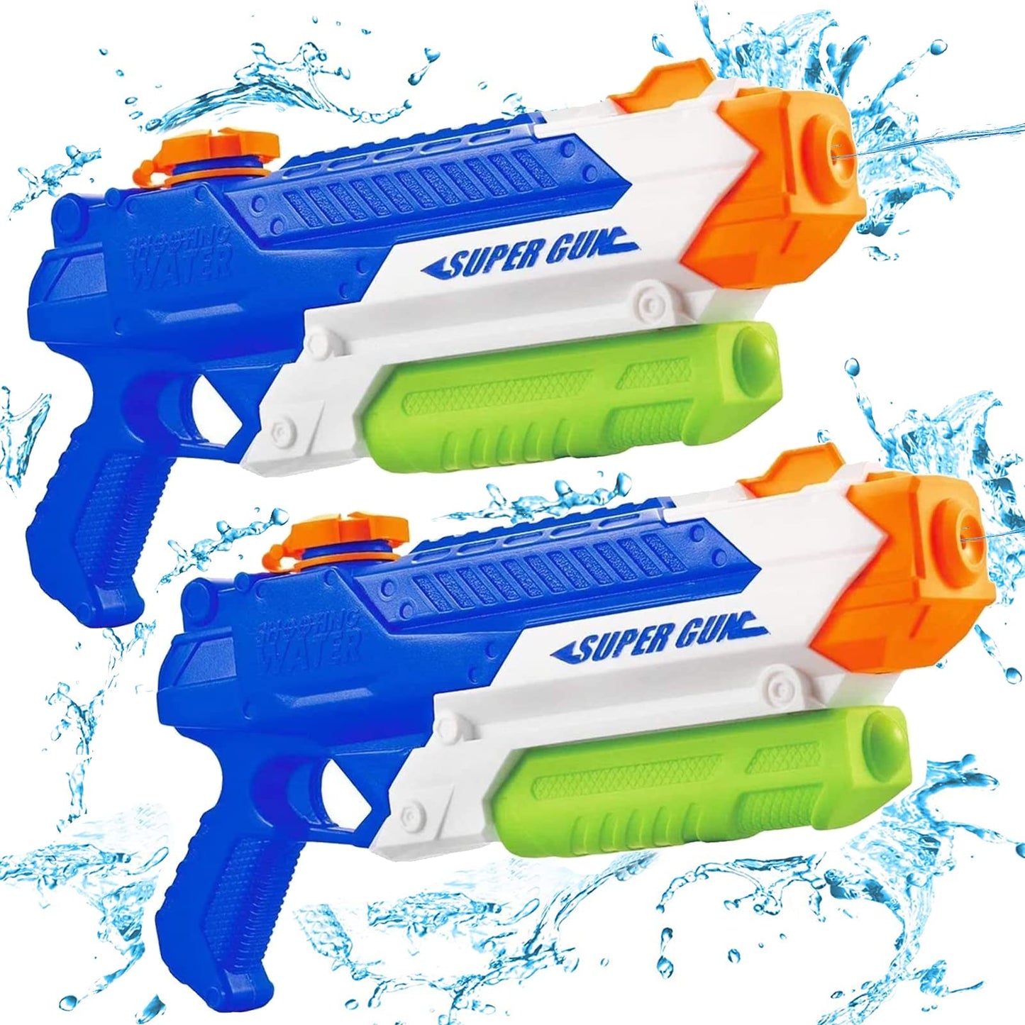 Cakuni Water Guns for Kids – 2 Pack, 400cc, 30ft Soaker Squirt Guns for Pool Beach