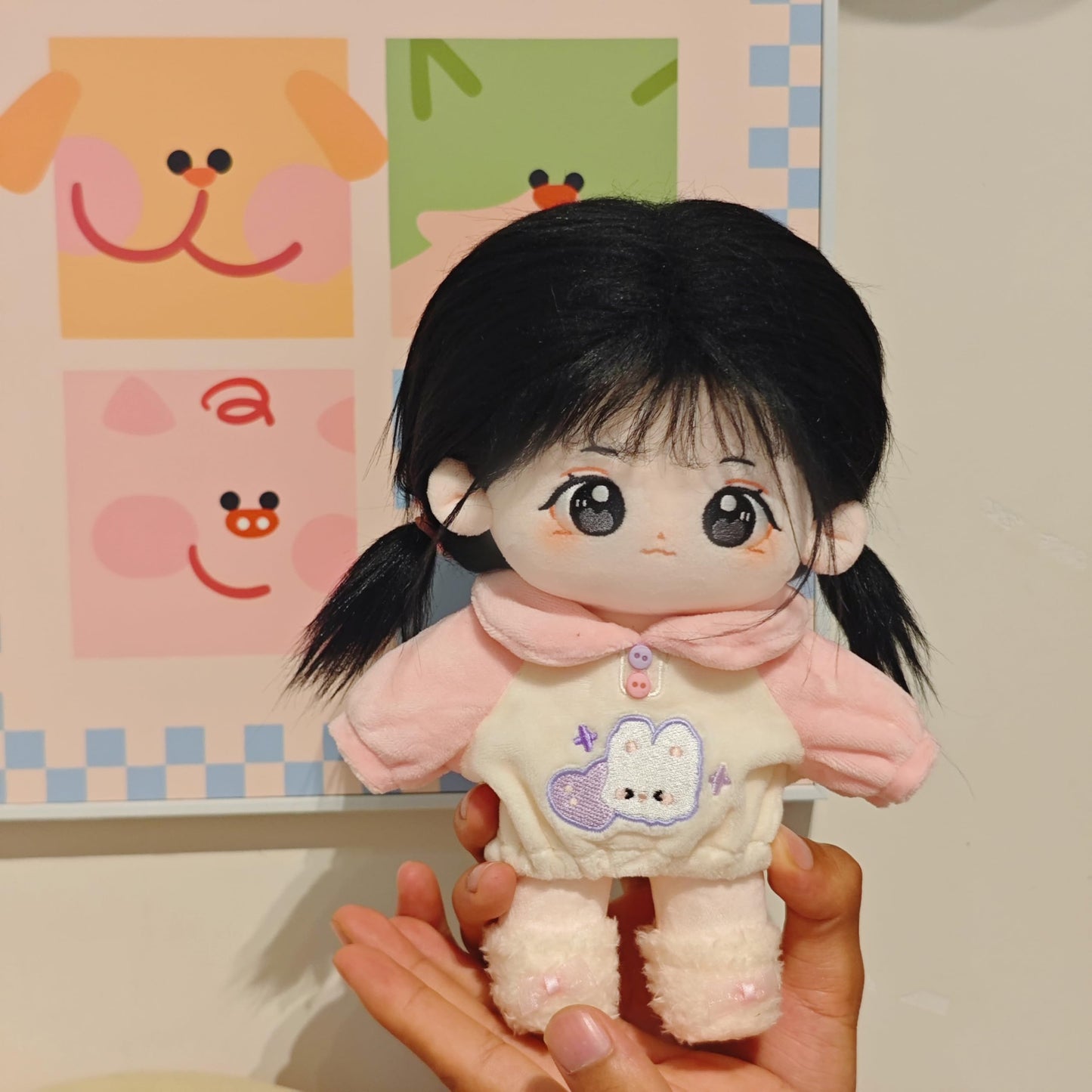 CALEMBOU Plush Doll 20cm – Cute Skeleton Anime Plush with Clothes