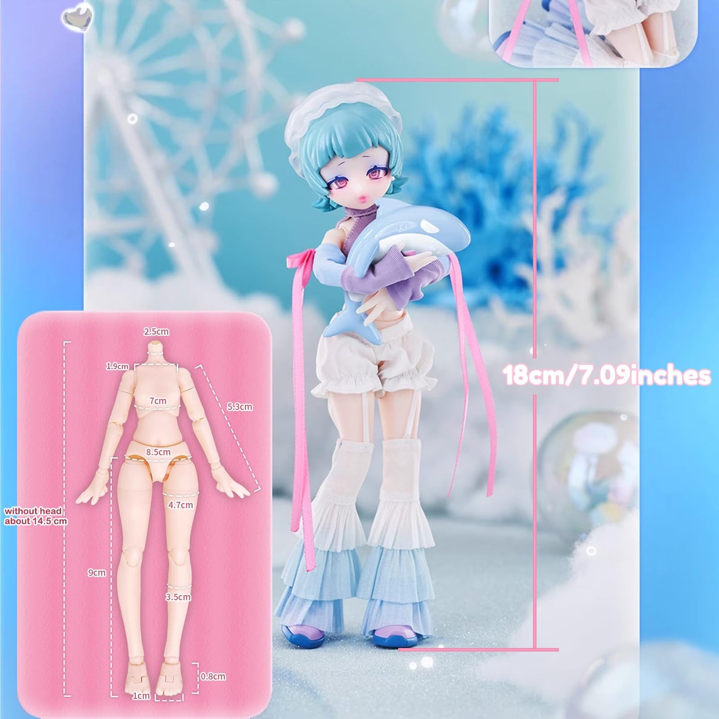 CALEMBOU Eve Lynna 18cm BJD Blind Box – Collectible Dress-Up Doll