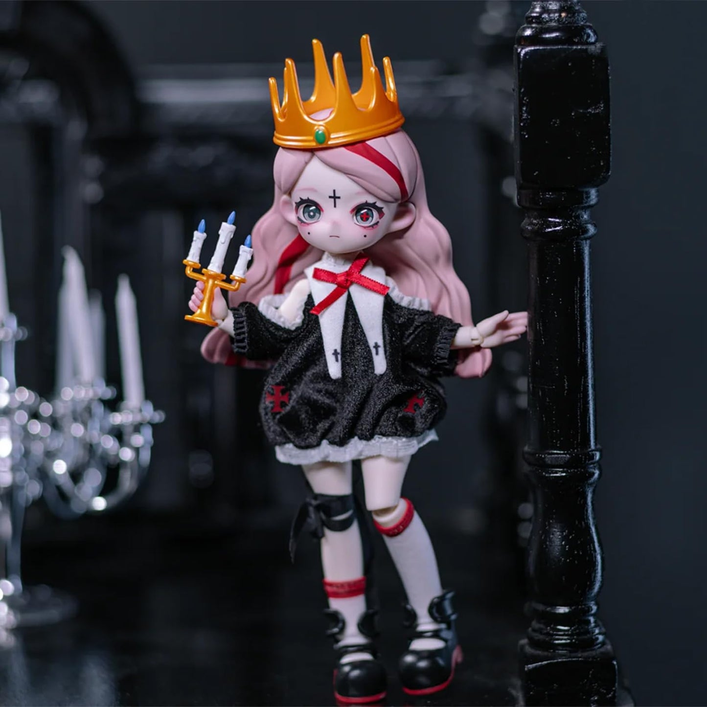 CALEMBOU Nyssa Strange Nightmare 1/12 BJD Doll — Gothic Lolita Collectible, 5.5 in